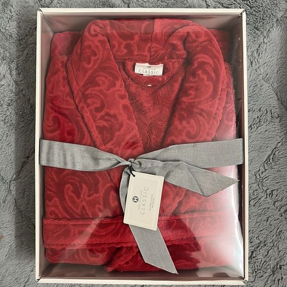 HOTEL COLLECTION Classic Textured Scroll Robe NEW - Picture 8 of 8